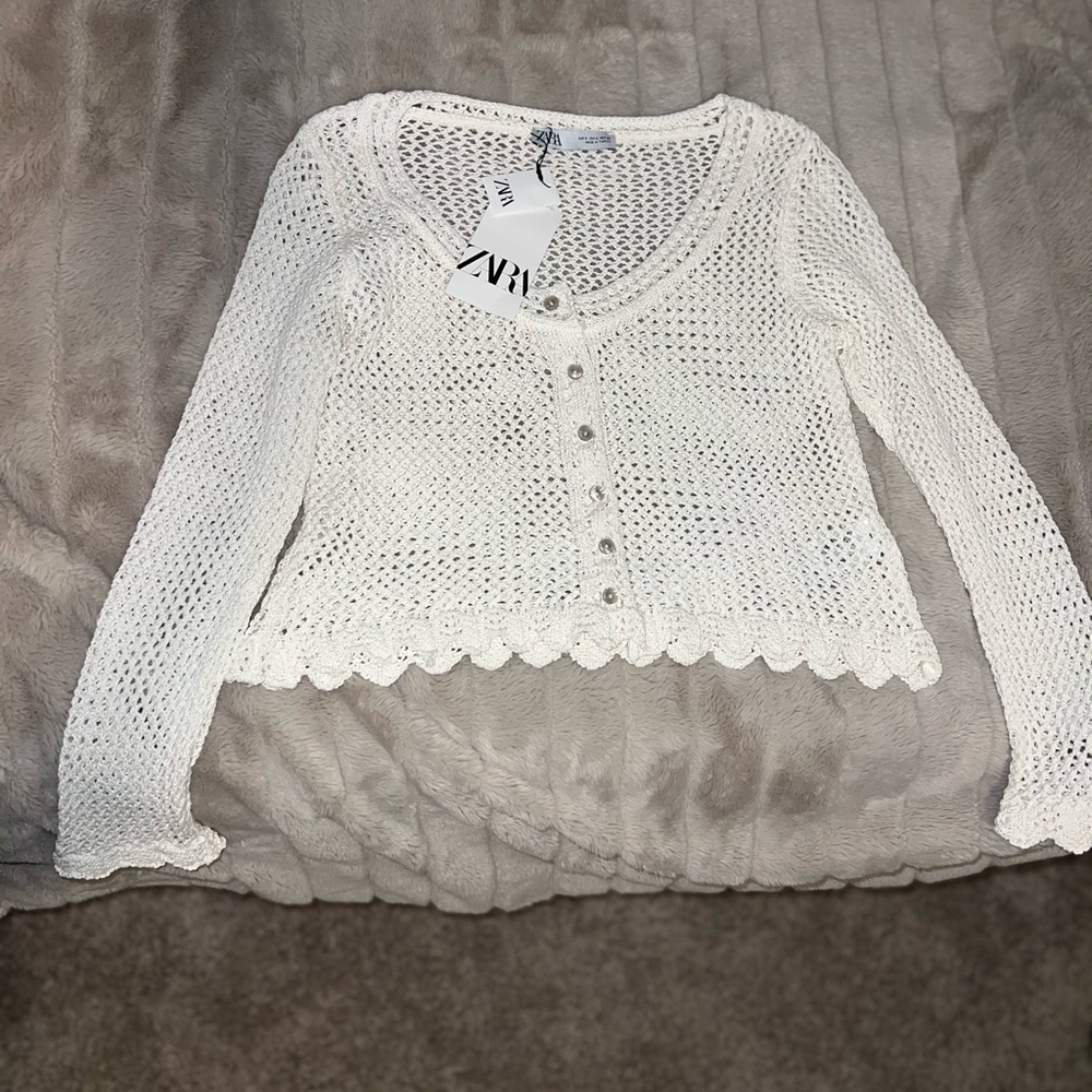 Zara Cream Knit Top